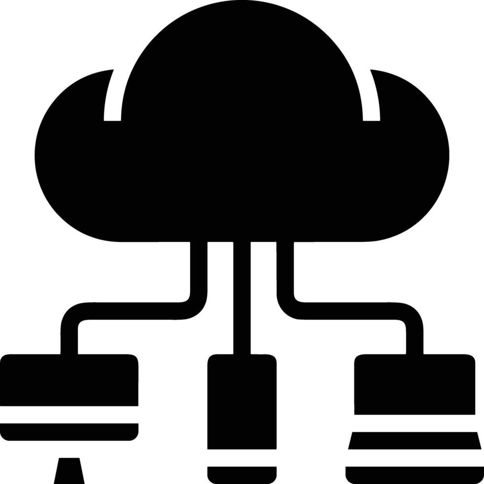 Cloud icon symbol image. Illustration of the hosting storage vector