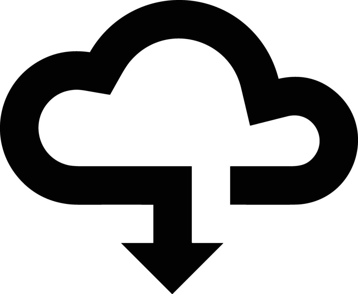 Cloud icon symbol image. Illustration of the hosting storage vector