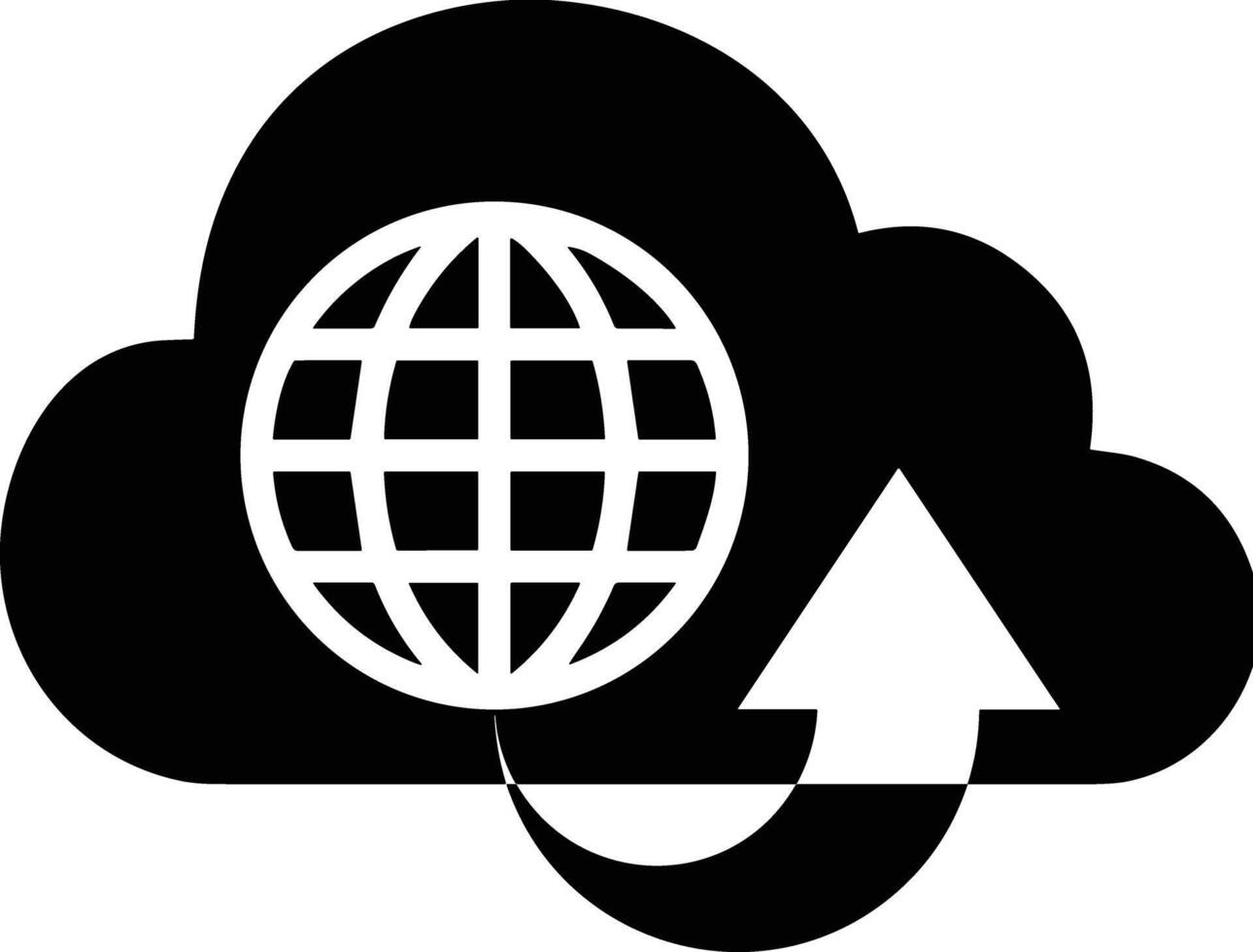 Cloud icon symbol image. Illustration of the hosting storage vector