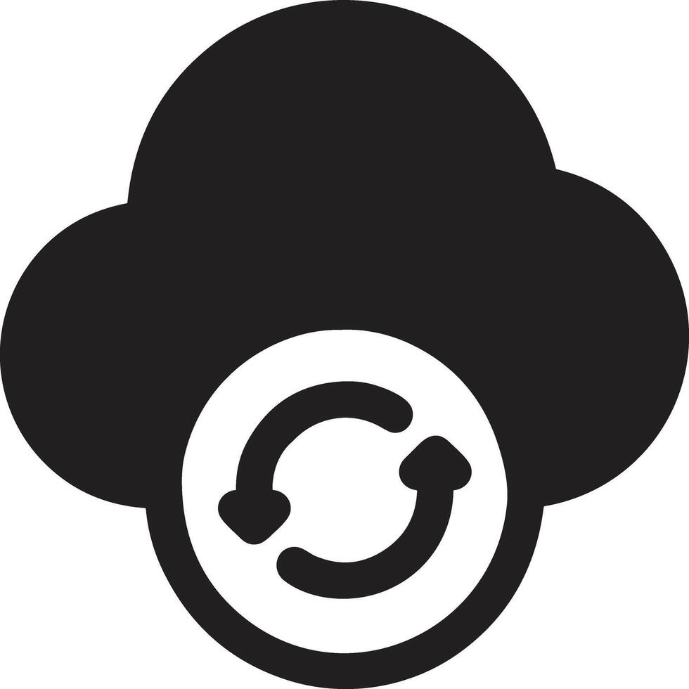 Cloud icon symbol image. Illustration of the hosting storage vector