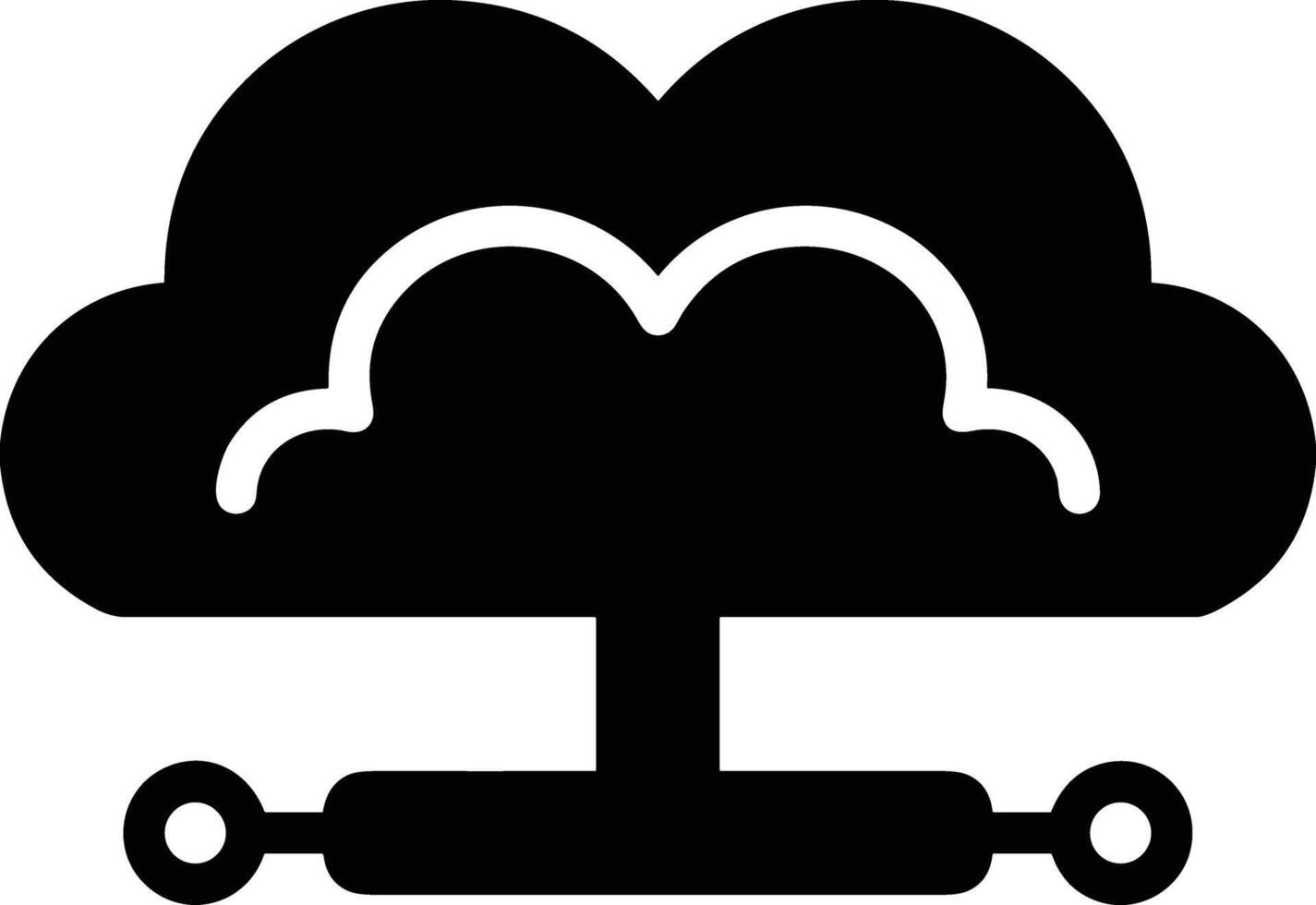 Cloud icon symbol image. Illustration of the hosting storage vector