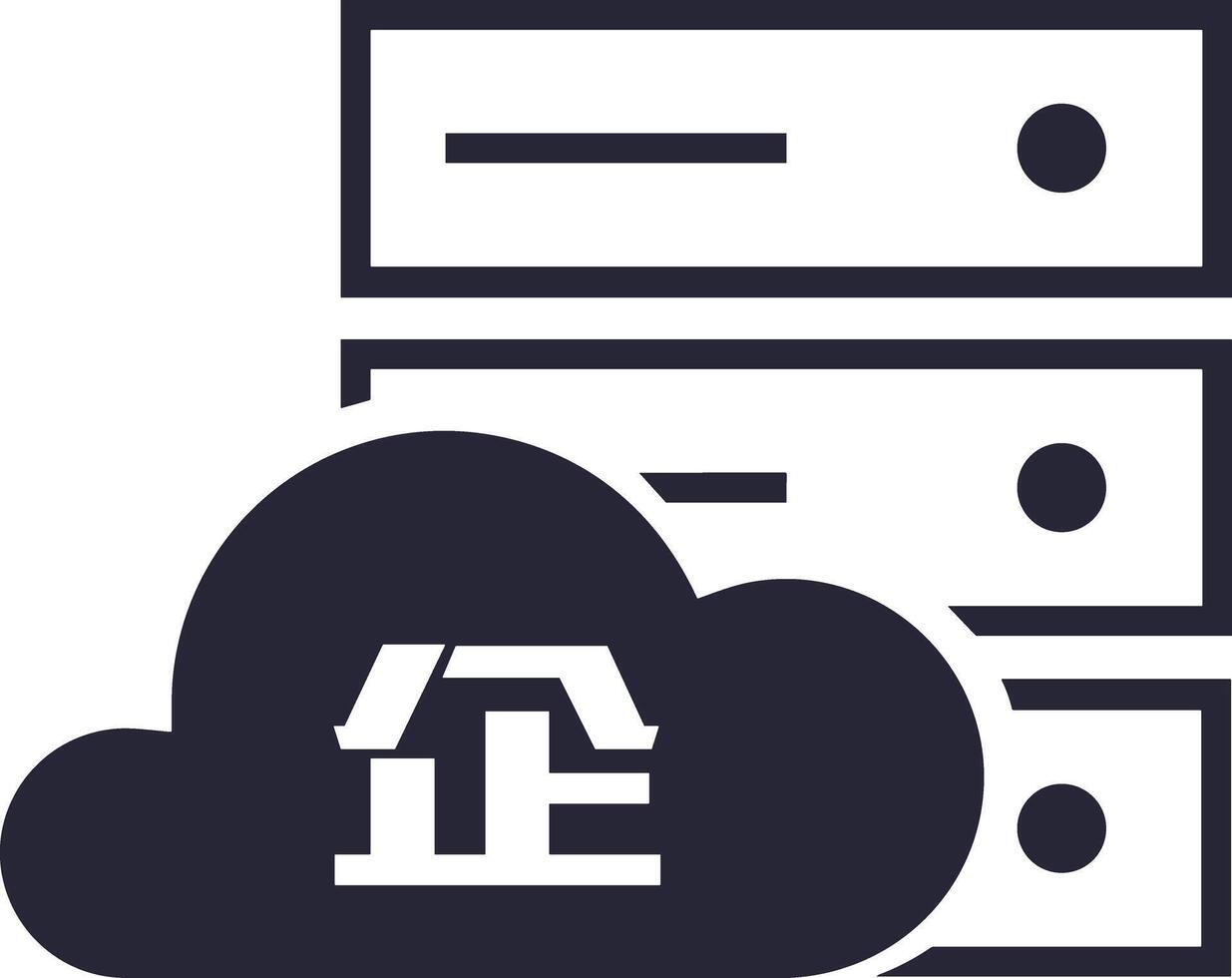 Cloud icon symbol image. Illustration of the hosting storage vector