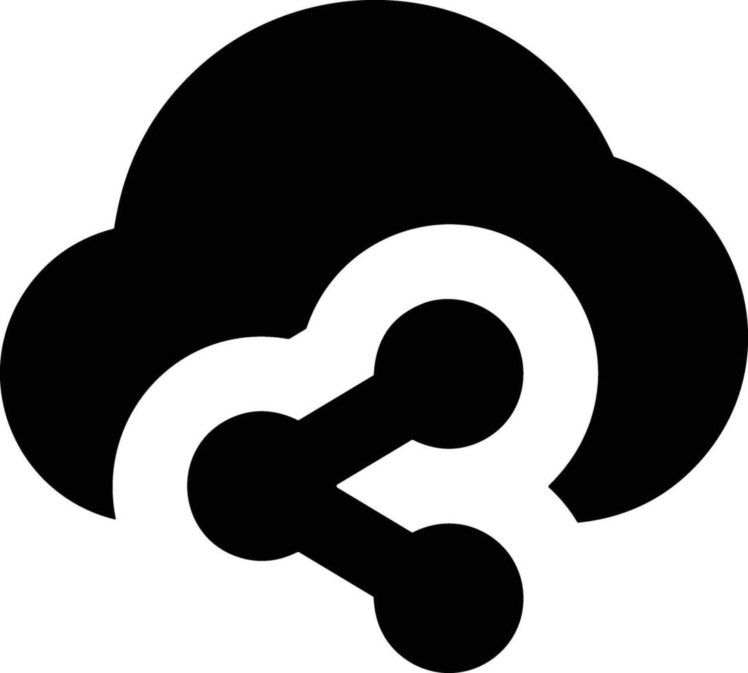 Cloud icon symbol image. Illustration of the hosting storage vector