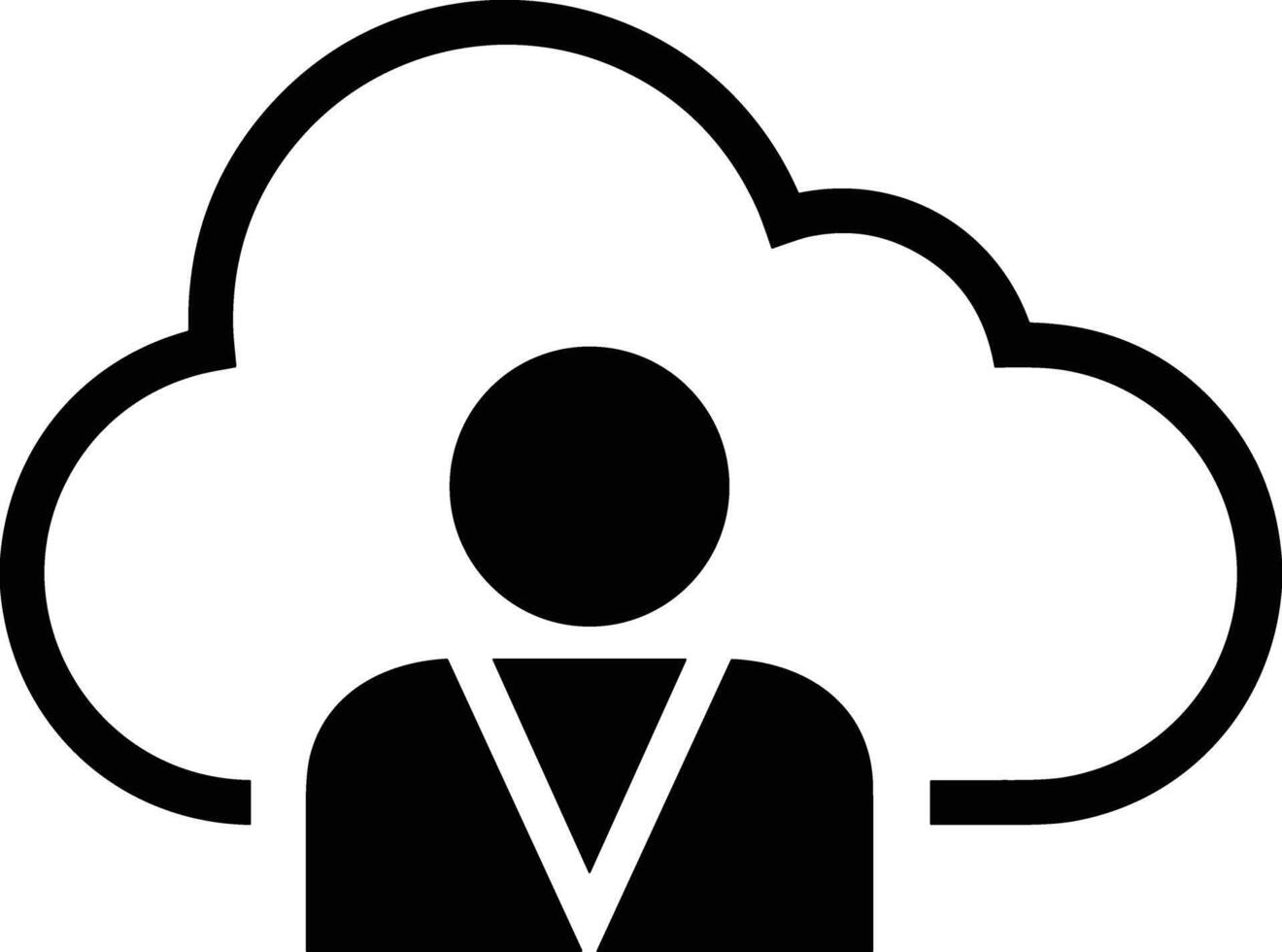 Cloud icon symbol image. Illustration of the hosting storage vector