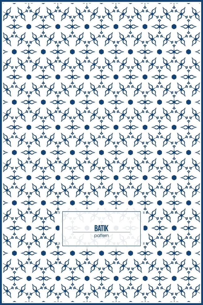 unique batik pattern with symmetrical shape style vector