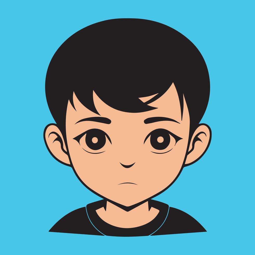 child with a smile cute boy face design vector