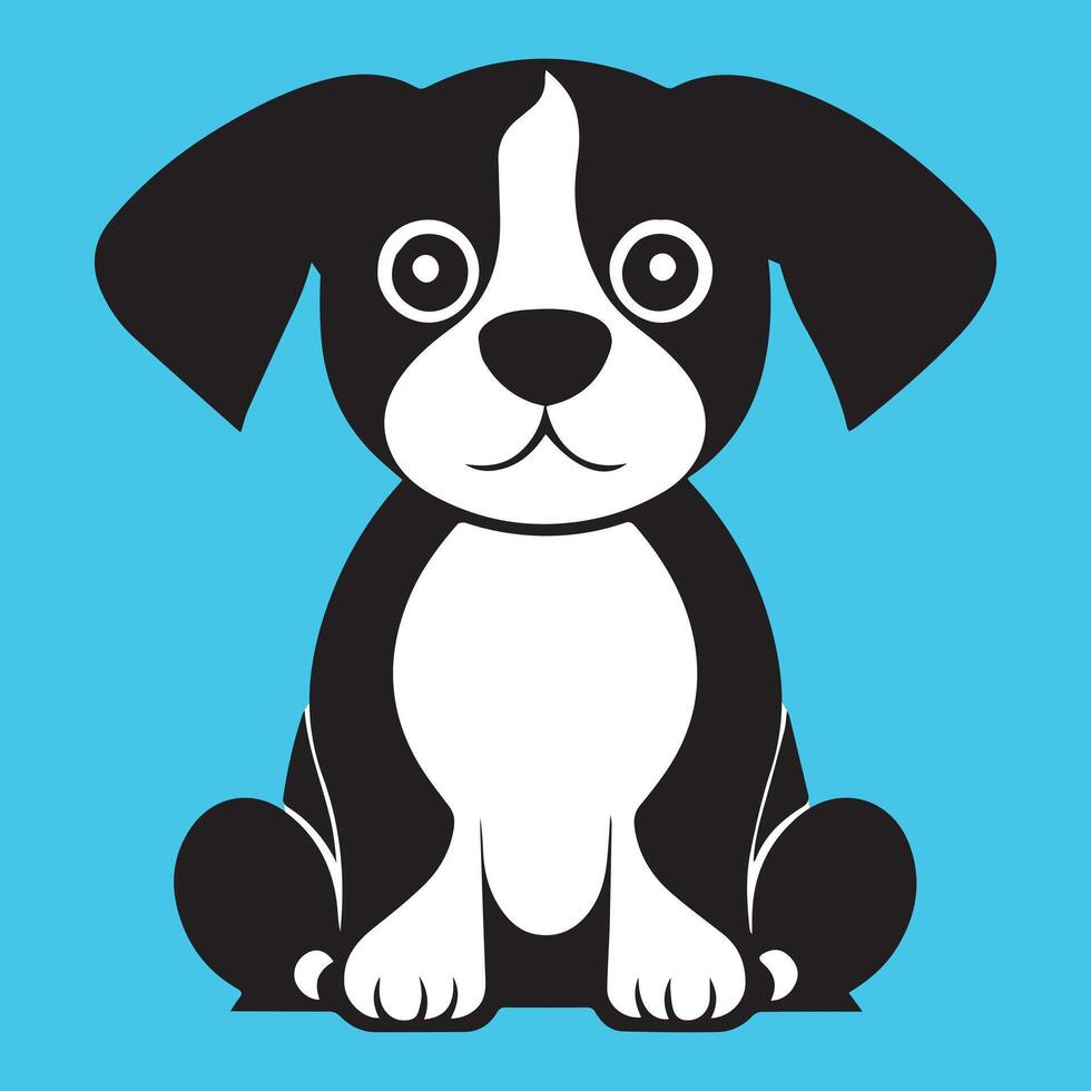brave dog with bone design vector