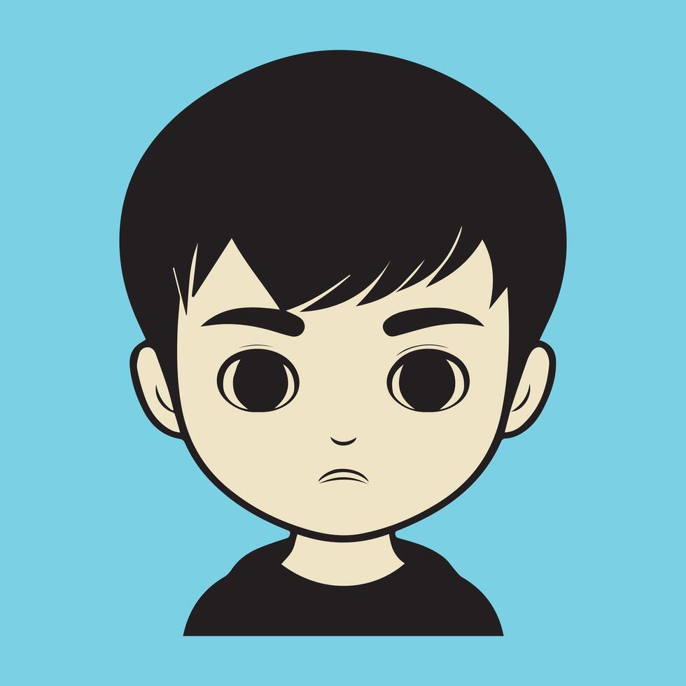 child with a smile cute boy face design vector