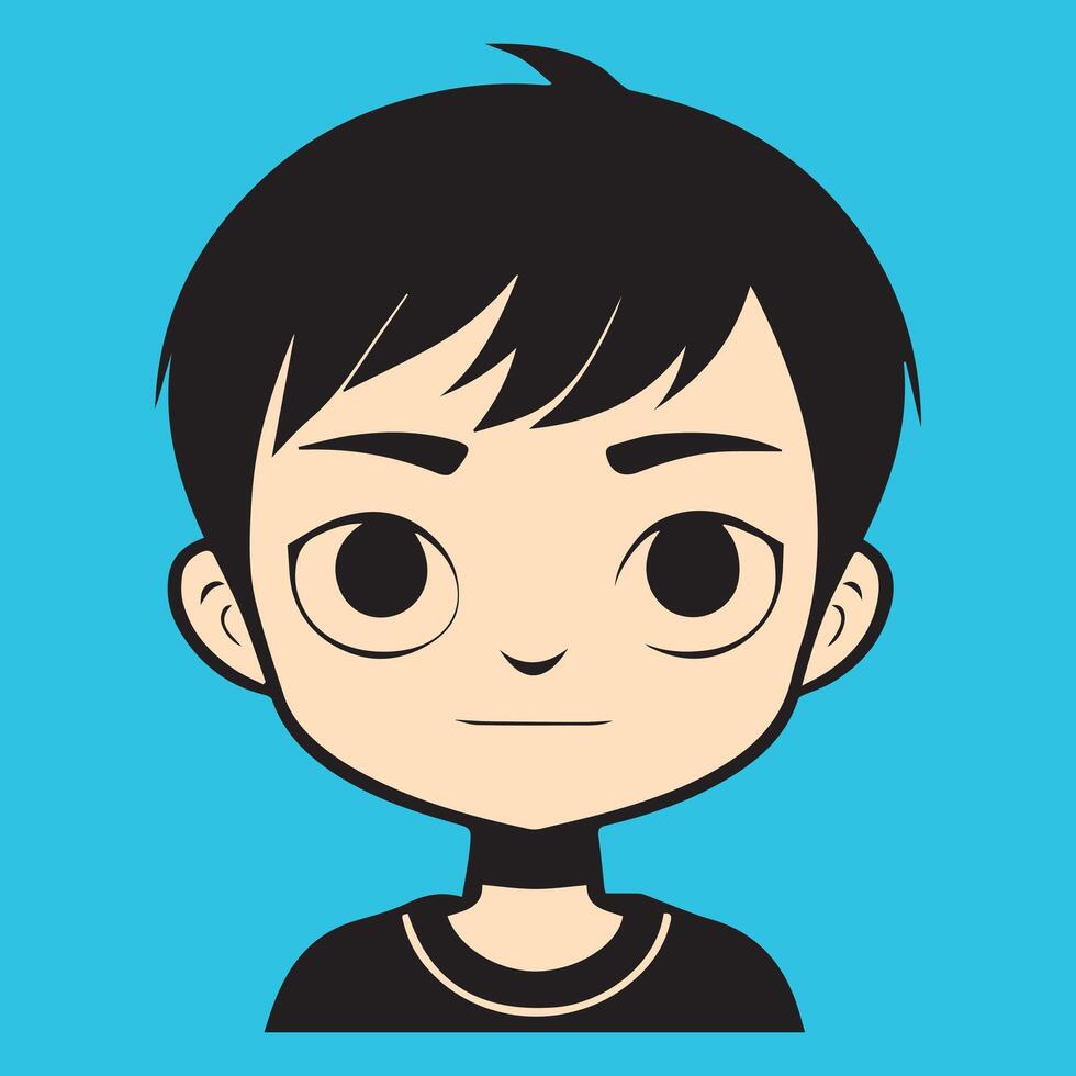 child with a smile cute boy face design vector
