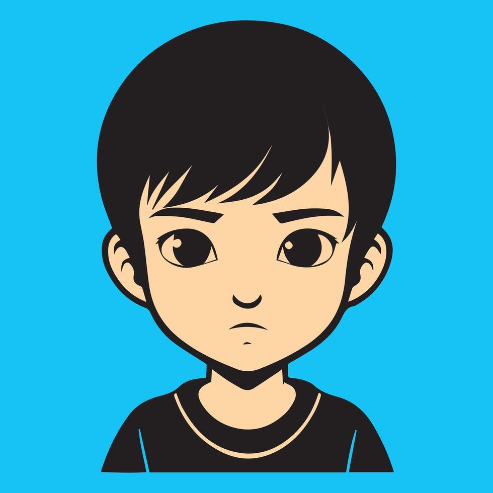 child with a smile cute boy face vector