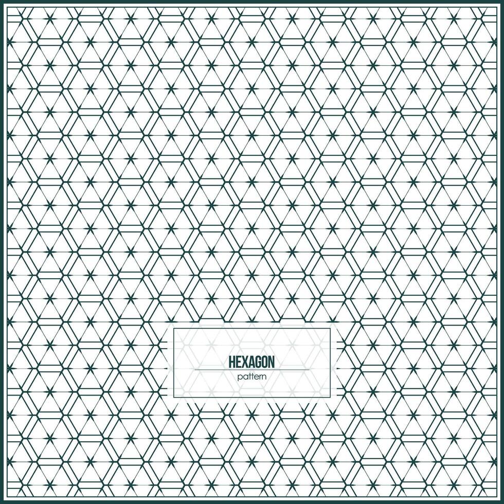 creative hexagon pattern with symmetrical style shape vector