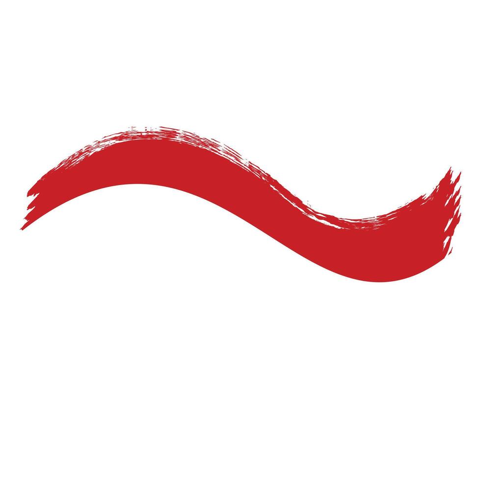 Indonesian Brush Flag Decoration vector