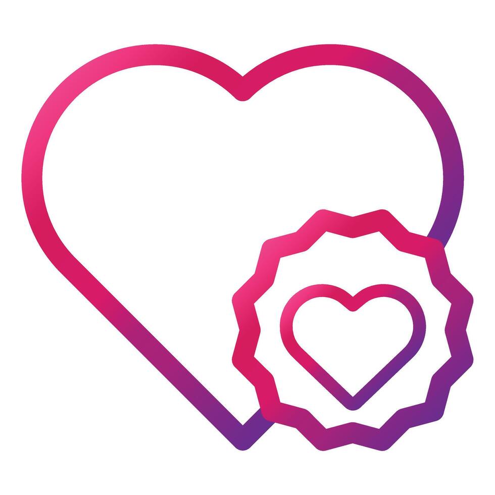 pink love gradient style icon isolated on white background vector