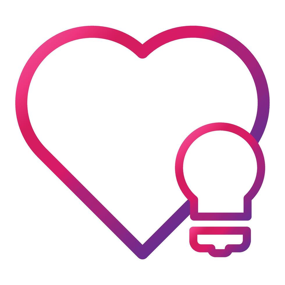 pink love gradient style icon isolated on white background vector