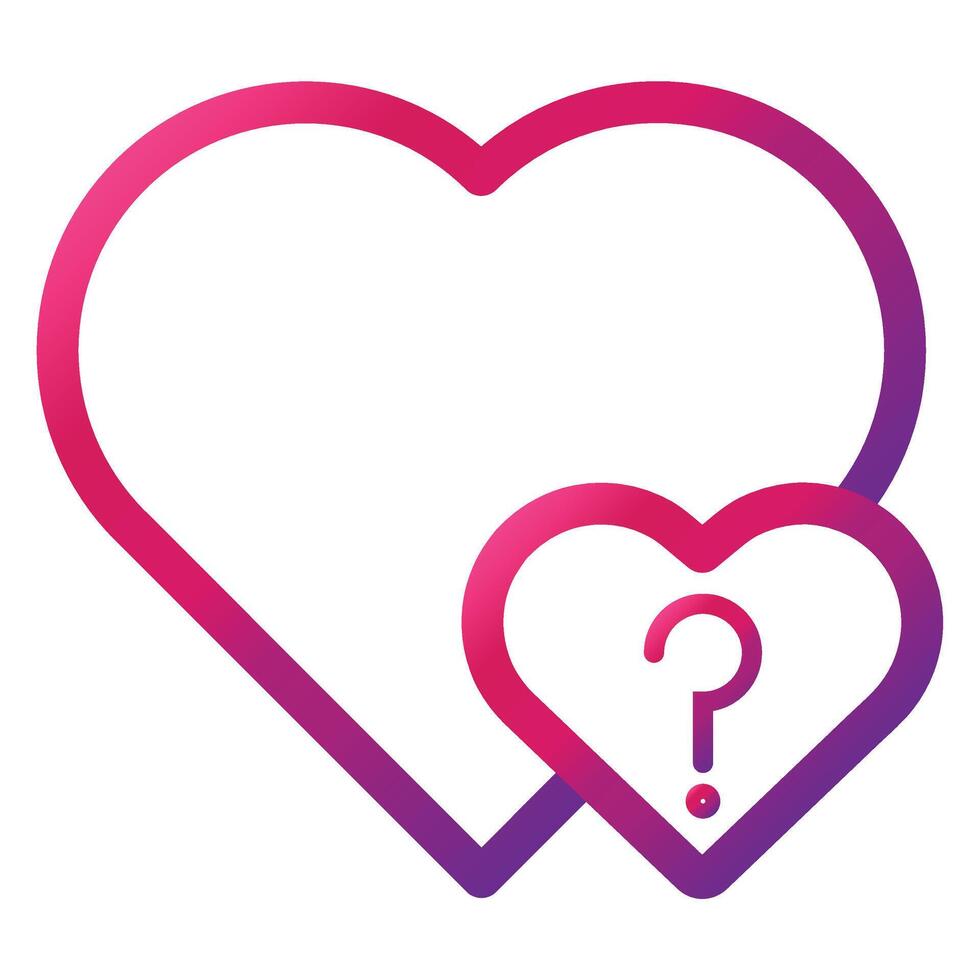 pink love gradient style icon isolated on white background vector