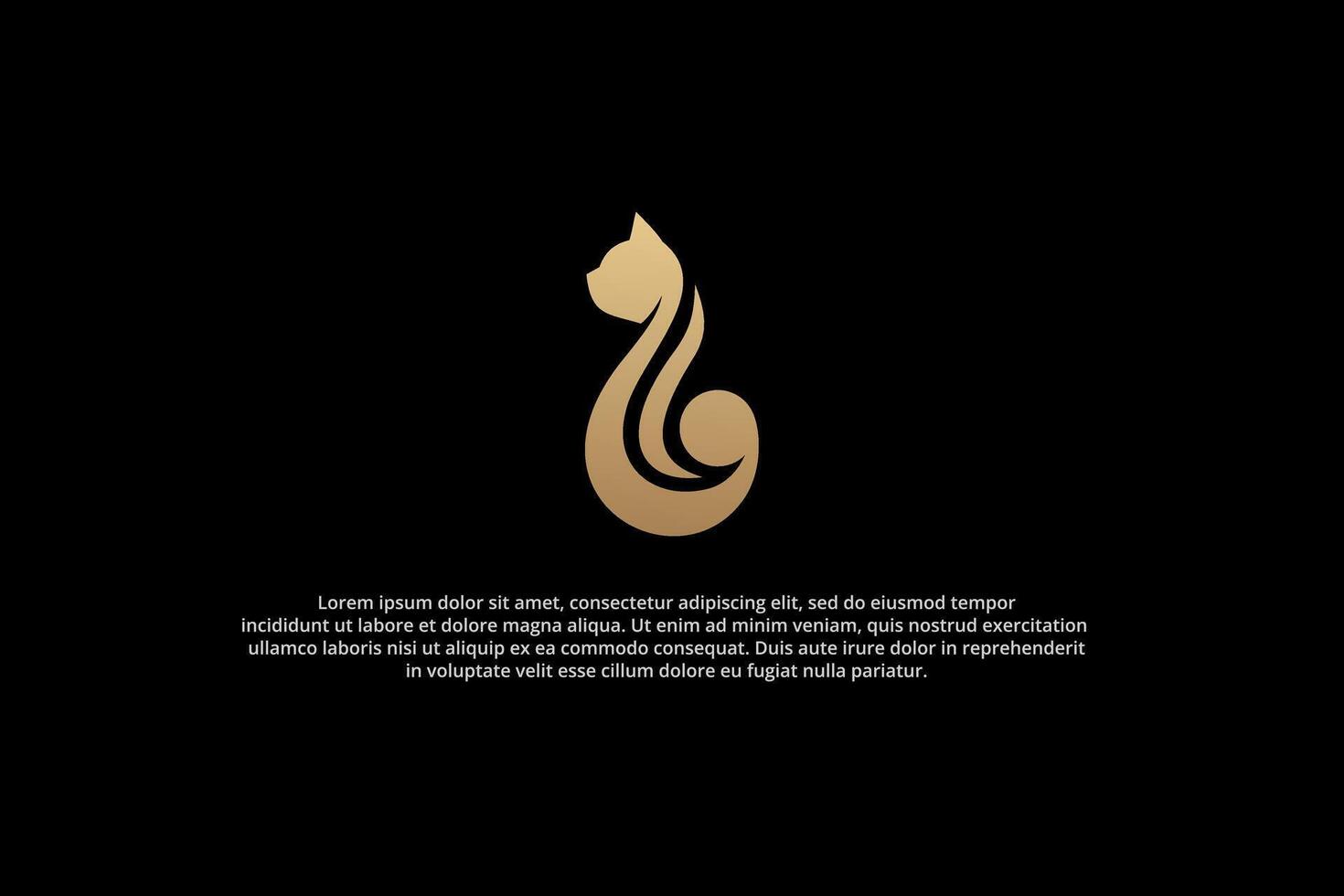 logo artistic cat abstract culture vector
