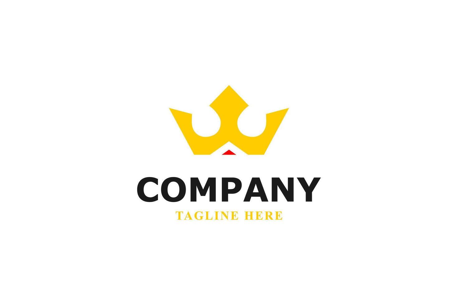 king crown modern minimal logo vector