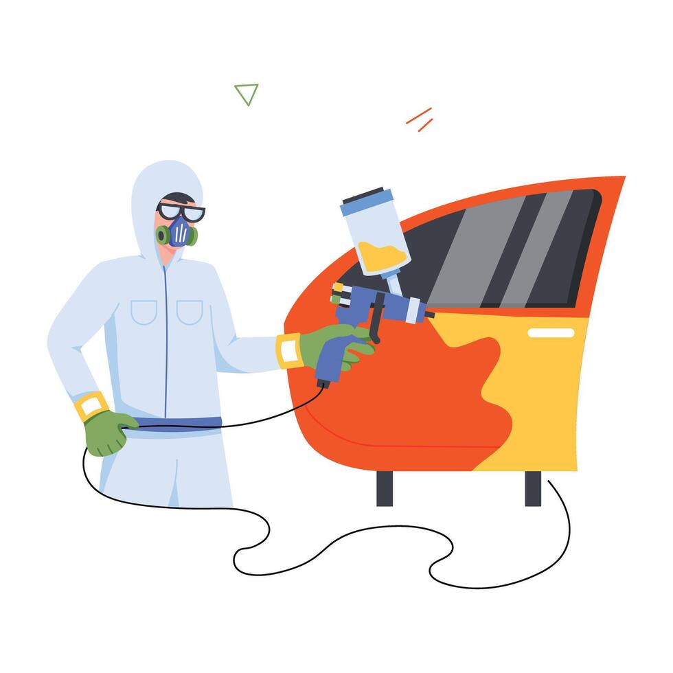 Car Service Flat Illustrations vector