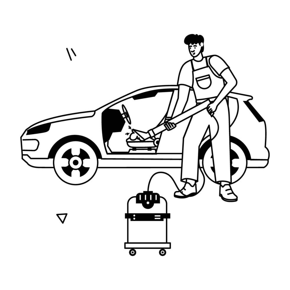 Car Service Flat Illustrations vector