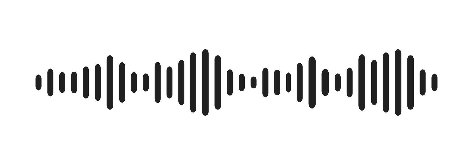 Sound record wave, talk, voice chat, phone app screen, audio player button isolated on white background. Simple media equalizer, podcast decibel sound track. vector