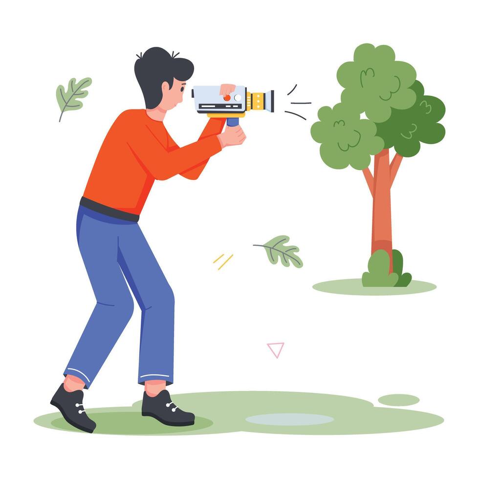 Park Activities Flat Illustrations vector