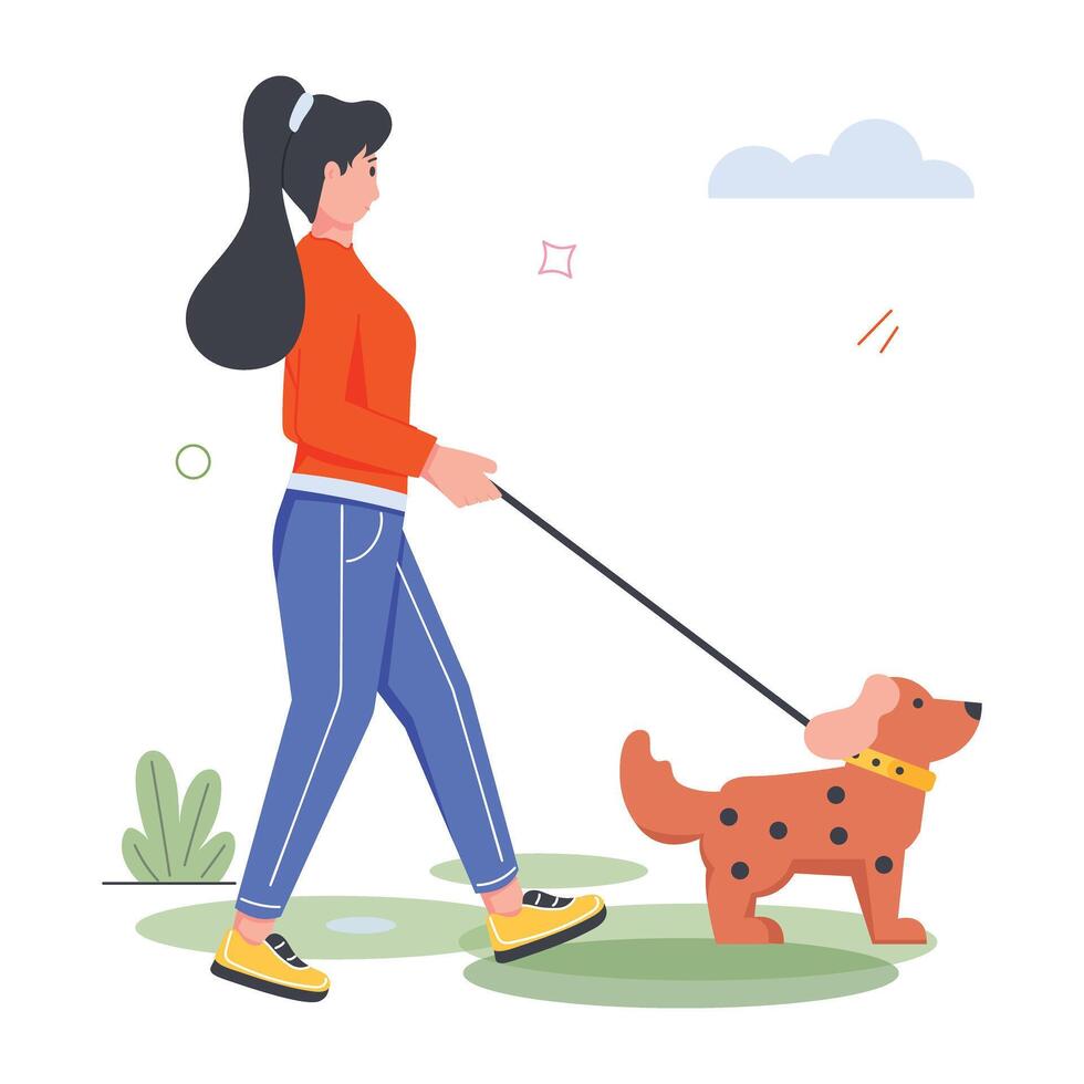 Park Activities Flat Illustrations vector