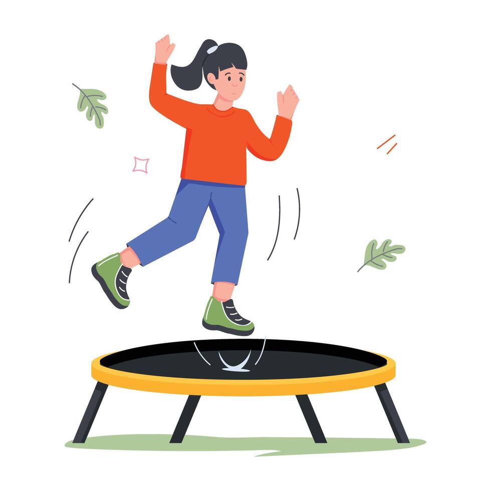 Park Activities Flat Illustrations vector