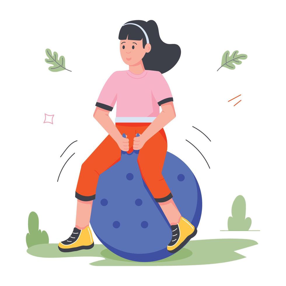 Park Activities Flat Illustrations vector