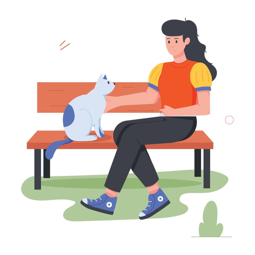 Park Activities Flat Illustrations vector