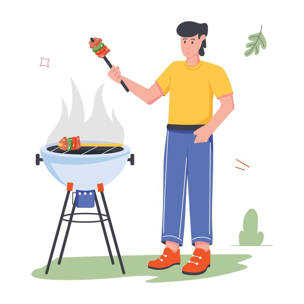 Park Activities Flat Illustrations vector