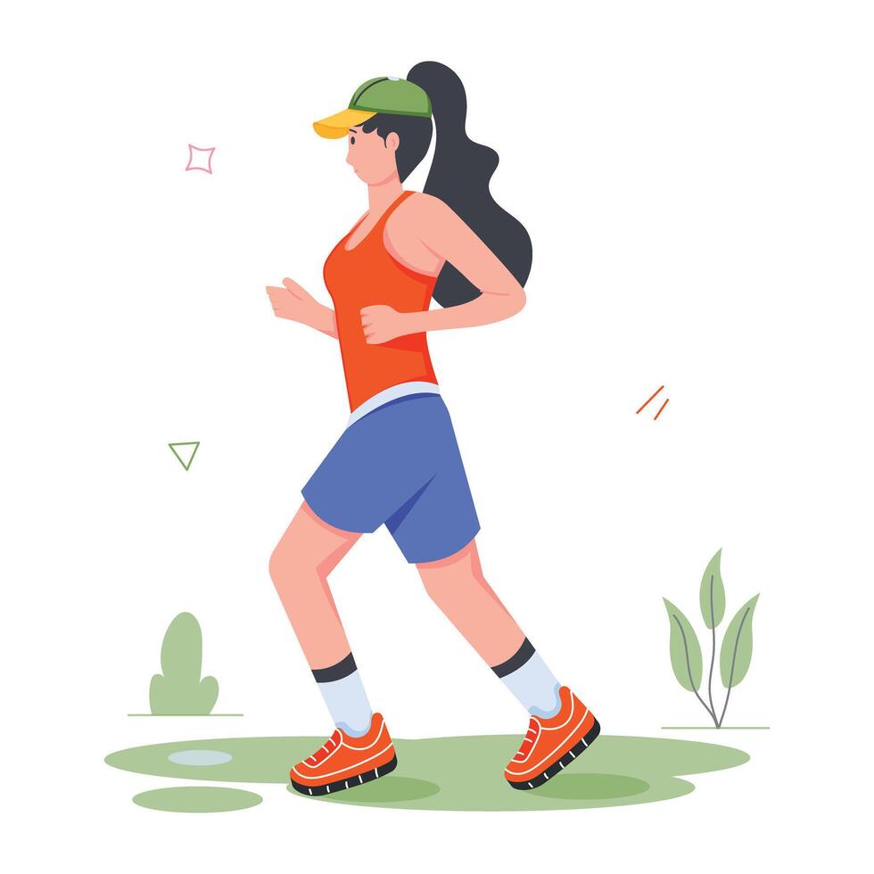 Park Activities Flat Illustrations vector