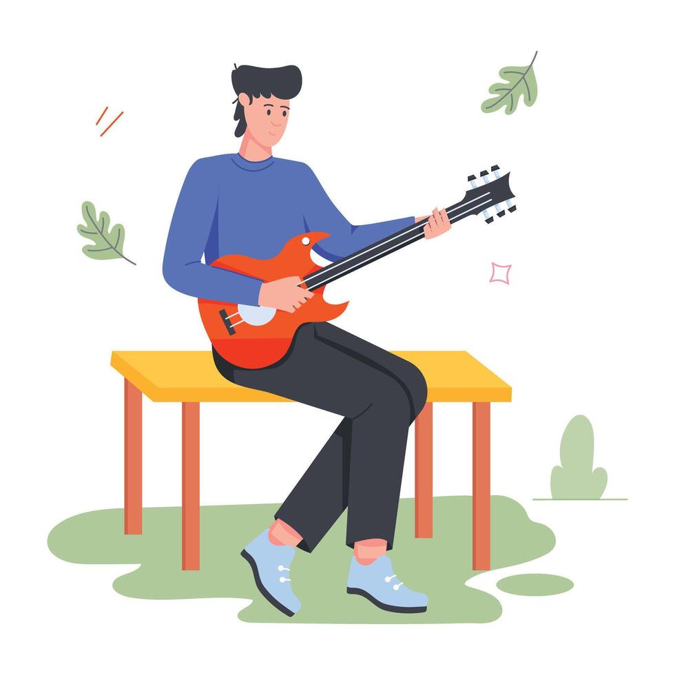 Park Activities Flat Illustrations vector