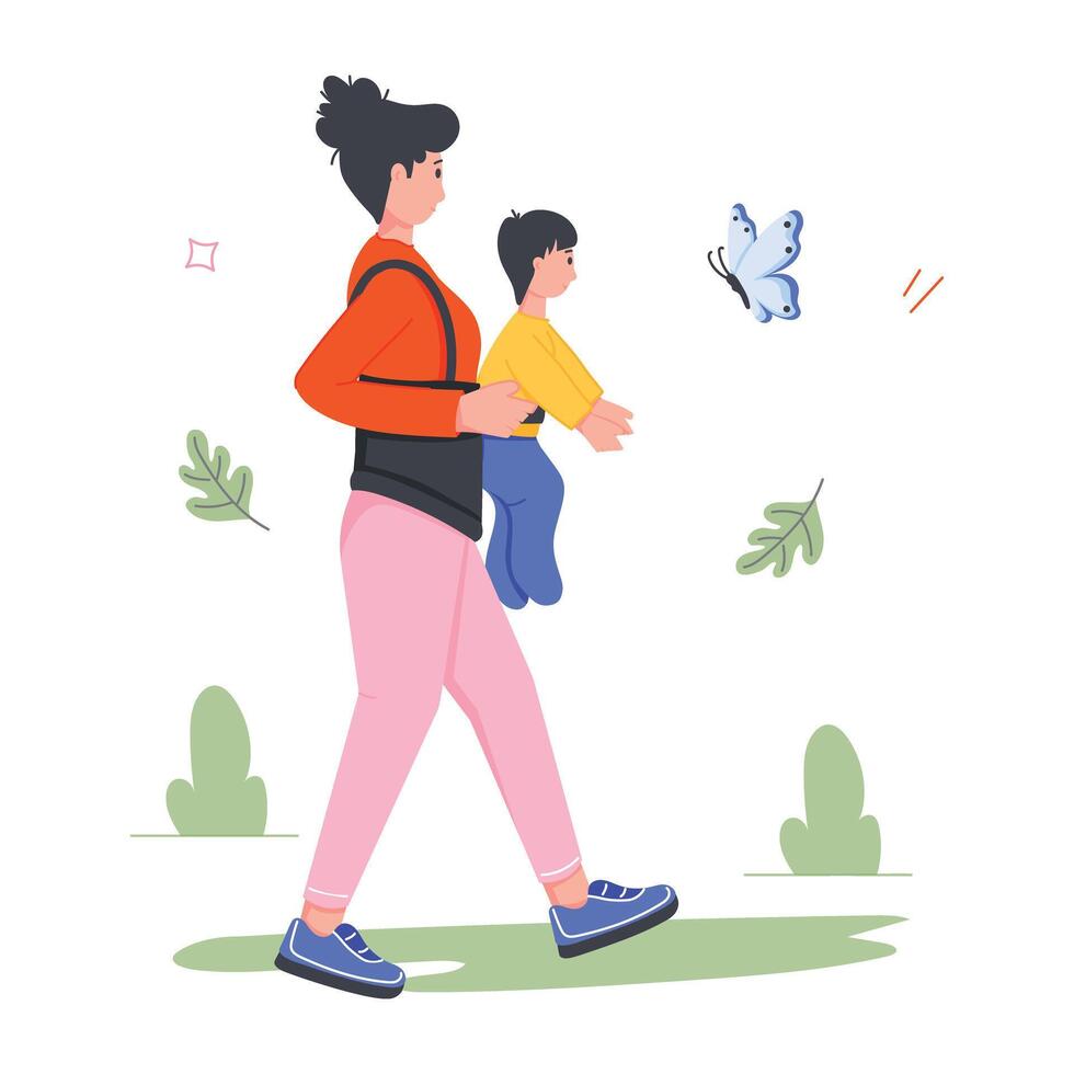 Park Activities Flat Illustrations vector