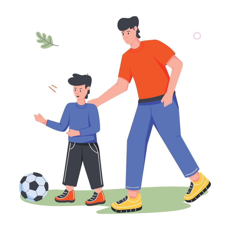 Park Activities Flat Illustrations vector