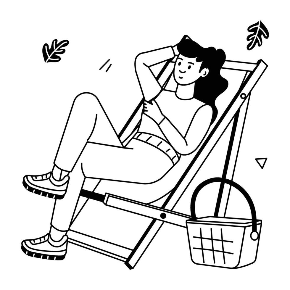 Garden Activities Flat Illustrations vector