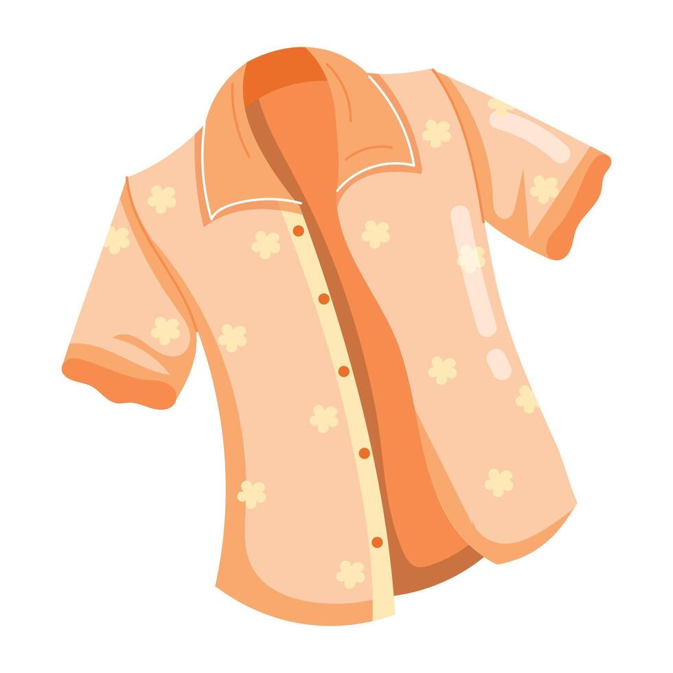 Casual Wear Flat Stickers vector