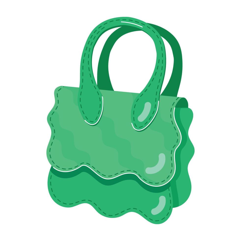Stylish Ladies Bags Flat Stickers vector