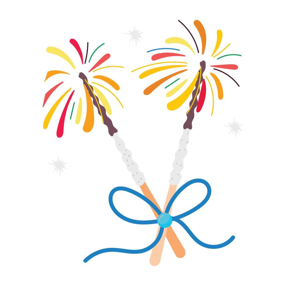 Bundle of Diwali Event Flat Stickers vector