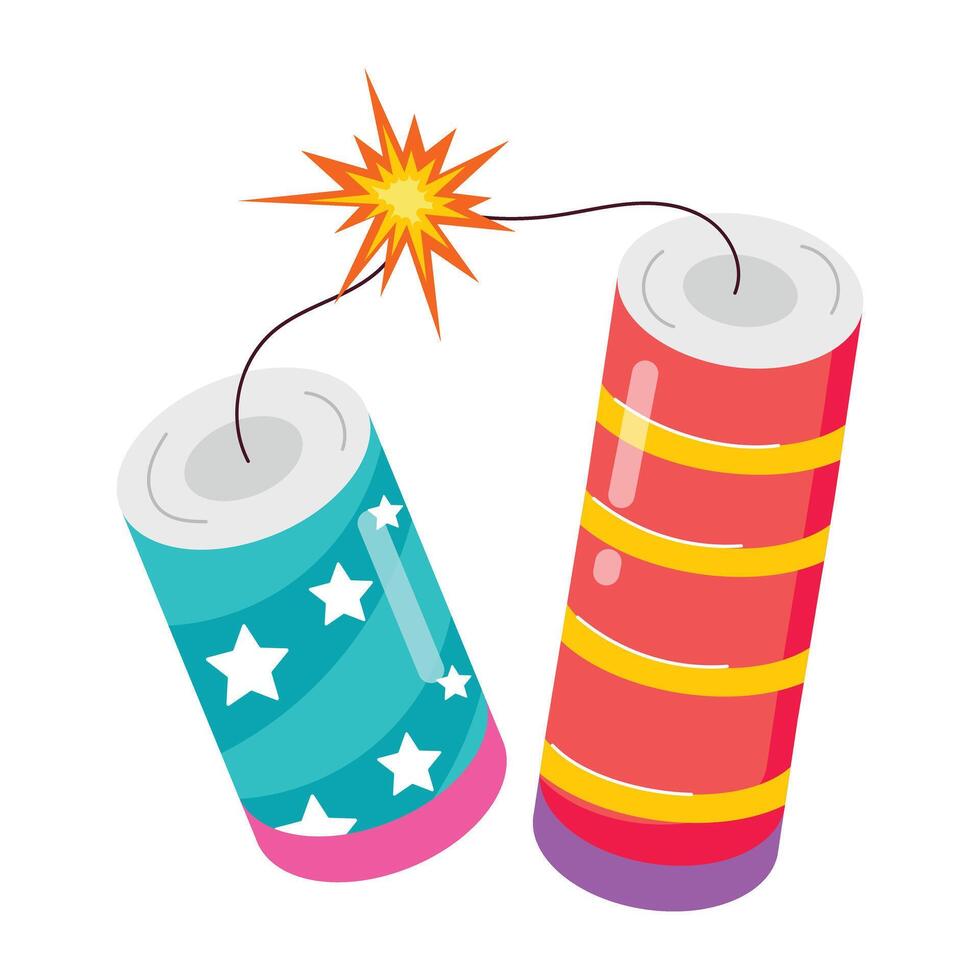 Pack of Diwali Celebration Flat Stickers vector