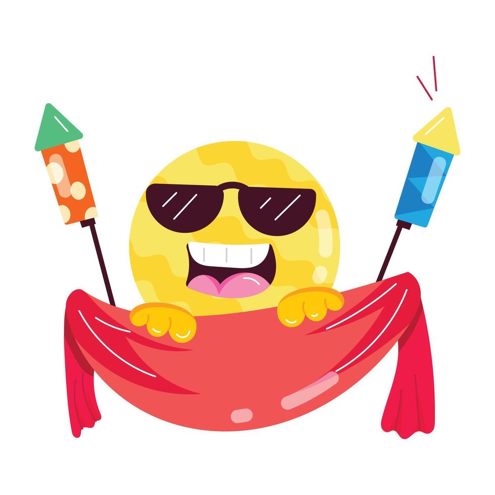 Pack of Diwali Celebration Flat Stickers vector