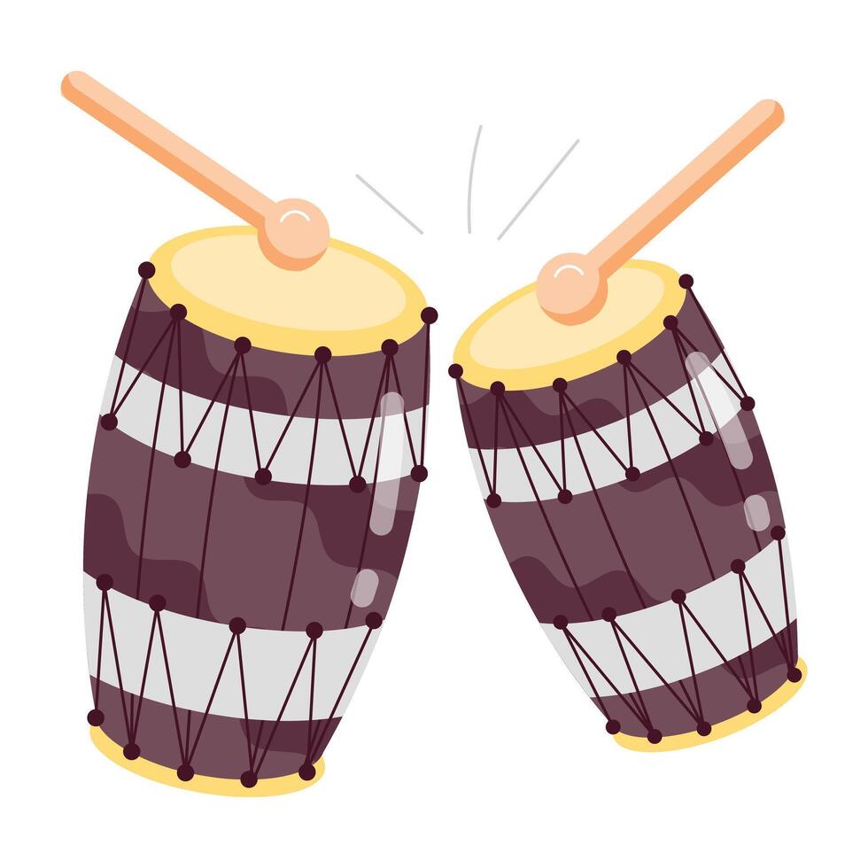 Pack of Diwali Celebration Flat Stickers vector