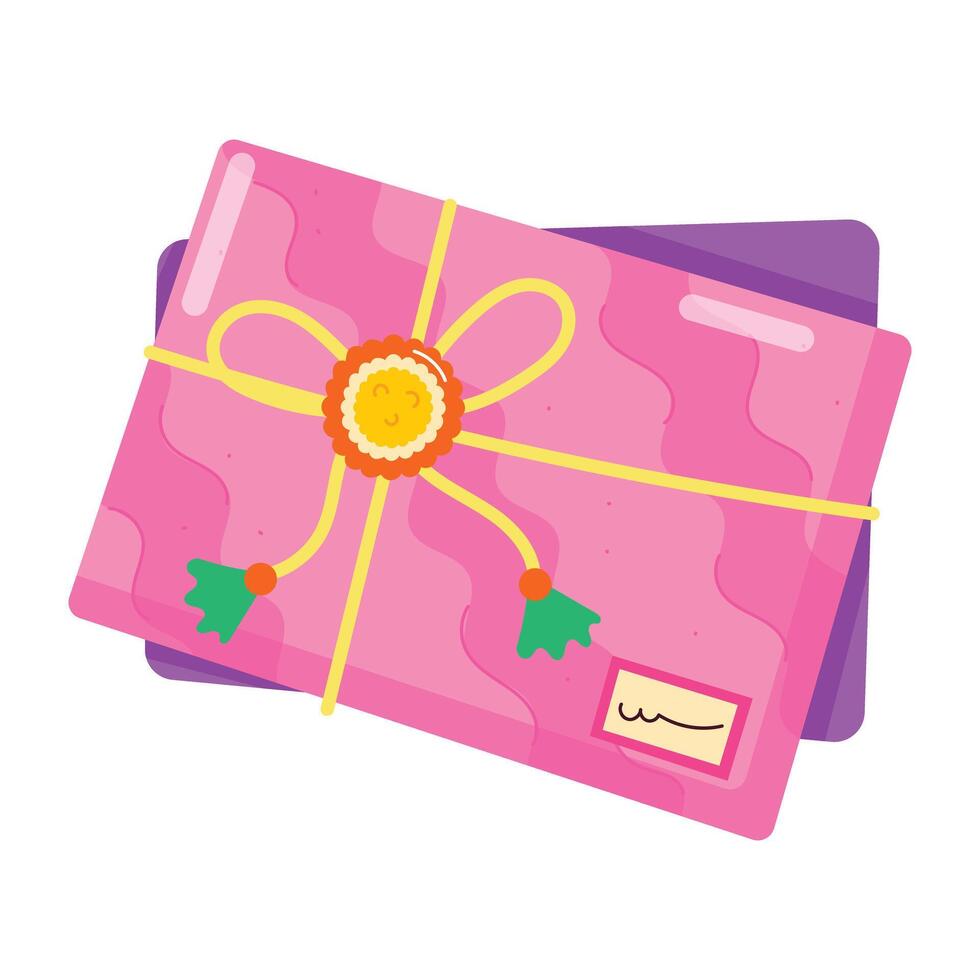 Raksha Bandhan Flat Stickers vector
