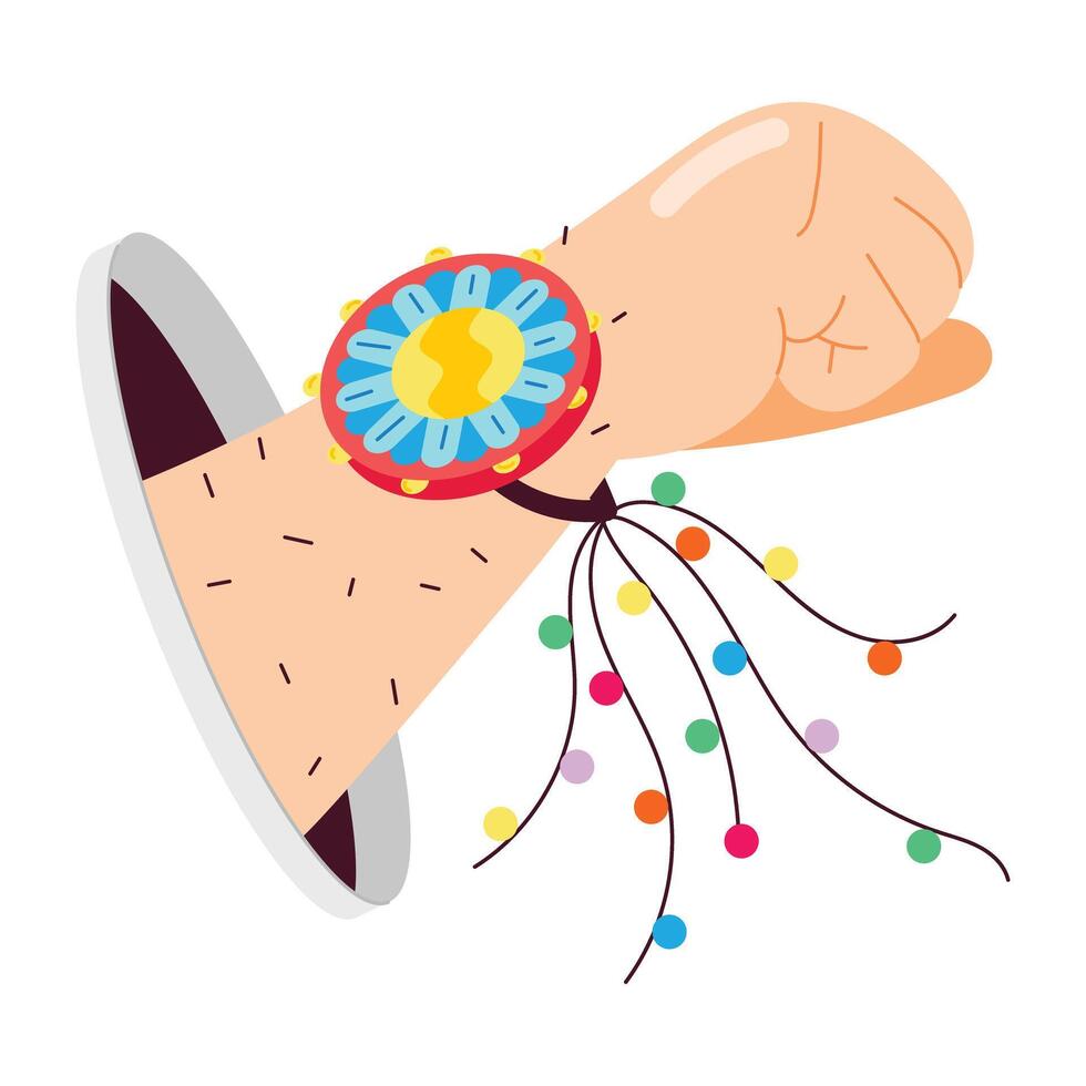 Rakhi Festival Flat Style Stickers vector