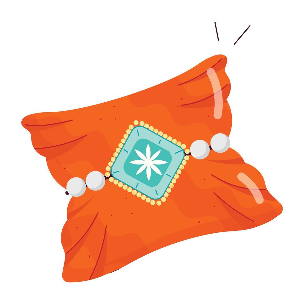 Rakhi Festival Flat Style Stickers vector