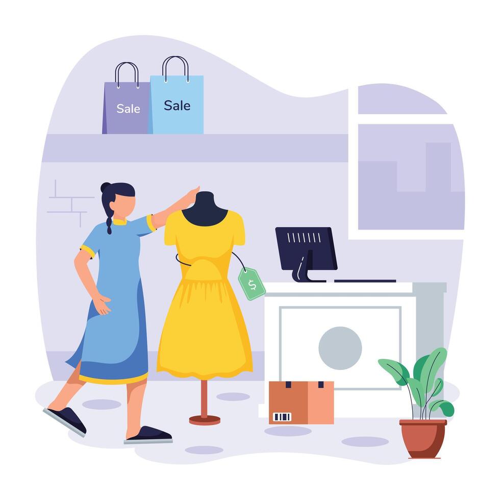 Cyber Monday Flat Illustrations vector