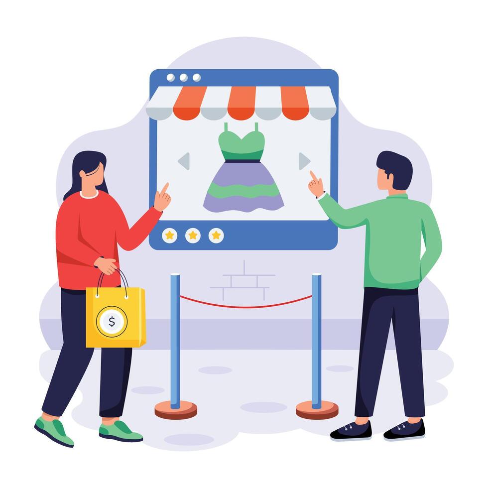 Cyber Monday Flat Illustrations vector