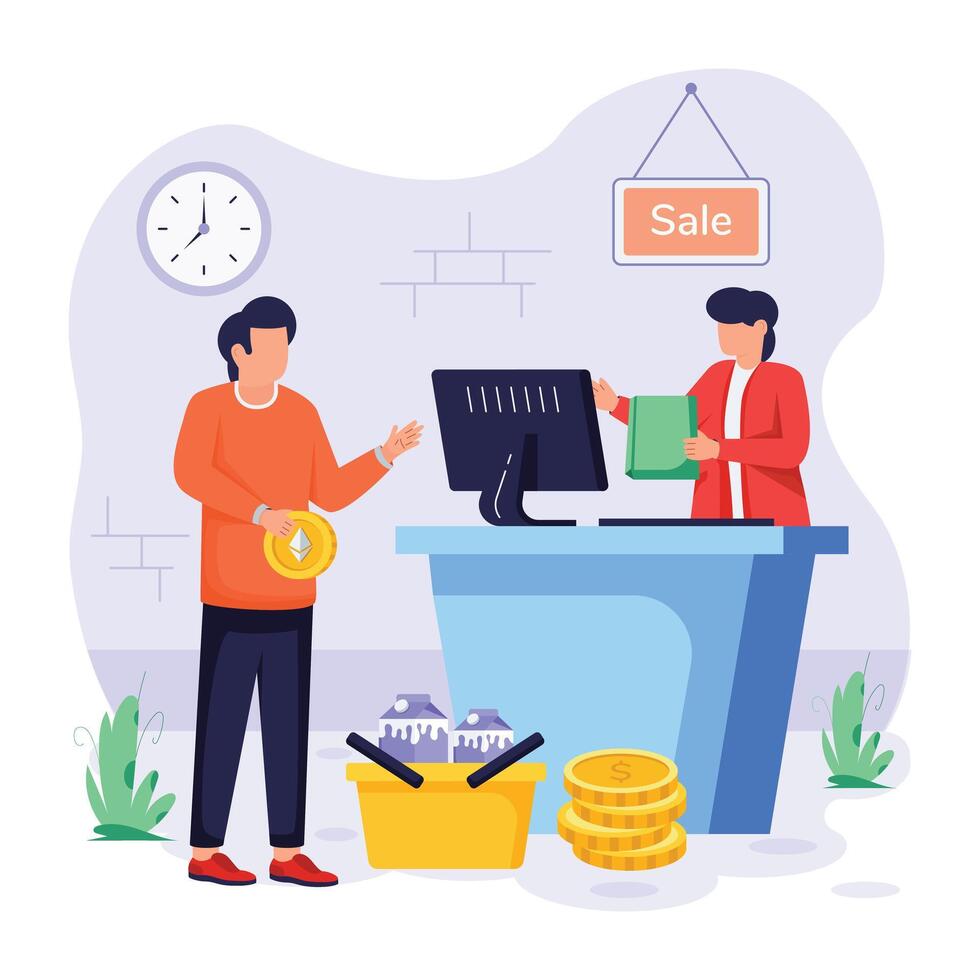 Cyber Monday Flat Illustrations vector
