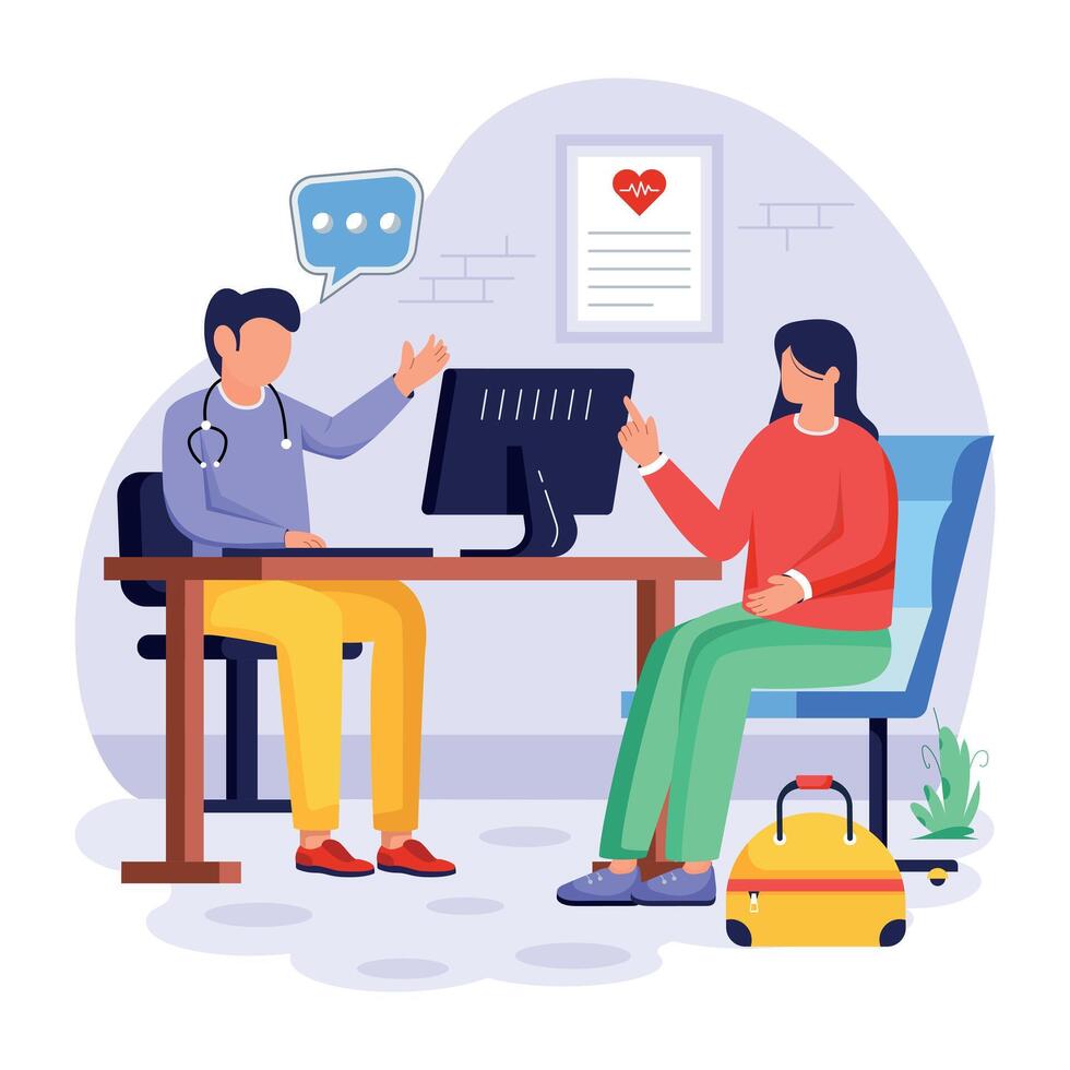 Appointment Booking Flat Illustrations vector