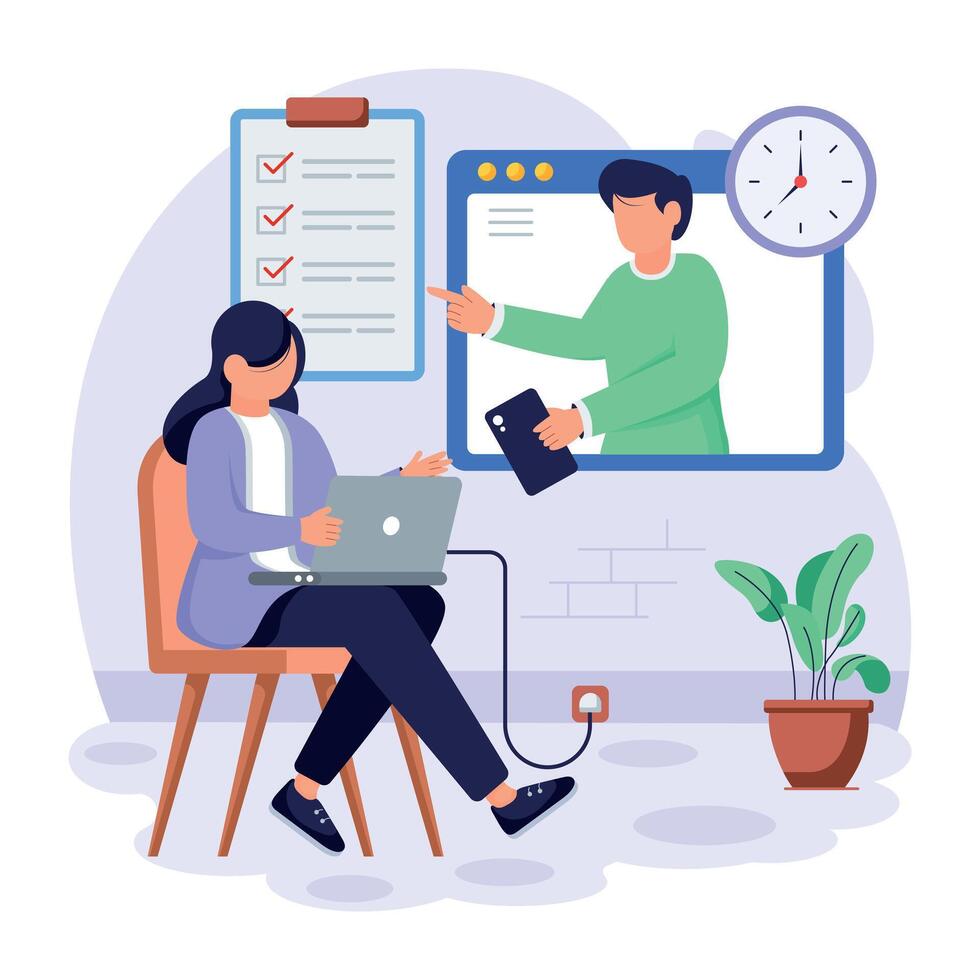 Appointment Booking Flat Illustrations vector