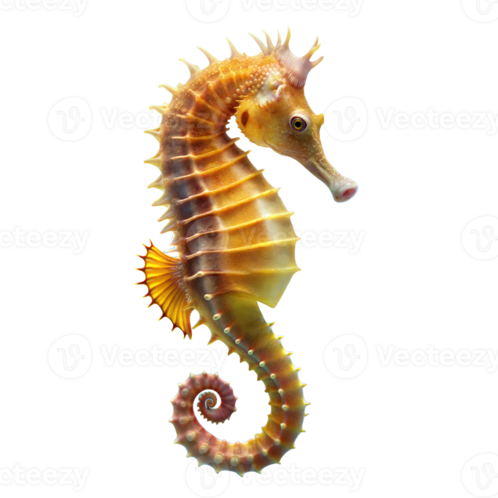 A seahorse with a long tail and a long snout png